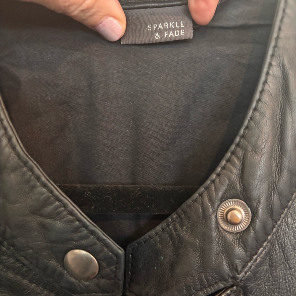 Sparkle & Fade Black Jacket with Snap Buttons